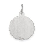 Sterling Silver Rhodium-plated #1 Mom Disc Charm - Image 4