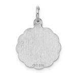 Sterling Silver Rhodium-plated Special Friend Disc Charm - Image 4