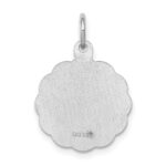 Sterling Silver Rhodium-plated Confirmation Disc Charm - Image 4