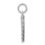 Sterling Silver Rhodium-plated Holy Communion Disc Charm - Image 2