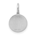 Sterling Silver Rhodium-plated Baptism Disc Charm - Image 3