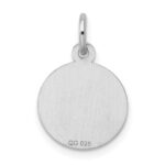 Sterling Silver Rhodium-plated Graduation Day Disc Charm - Image 3