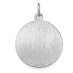 Sterling Silver Rhodium-plated Graduation Day Disc Charm - Image 3