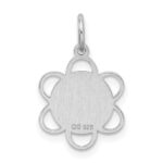 Sterling Silver Rhodium-plated Happy Birthday Disc Charm - Image 3