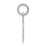 Sterling Silver Rhodium-plated Happy Birthday Disc Charm - Image 2