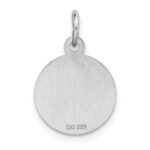 Sterling Silver Rhodium-plated Happy Birthday Disc Charm - Image 3