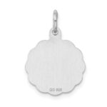 Sterling Silver Rhodium-plated Happy Birthday Disc Charm - Image 3