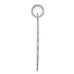 Sterling Silver Rhodium-plated Happy Birthday Disc Charm - Image 2