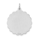 Sterling Silver Rhodium-plated Happy Birthday Disc Charm - Image 3