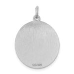 Sterling Silver Rhodium-plated Collie Disc Charm - Image 4