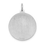 Sterling Silver Rhodium-plated Pekingese Disc Charm - Image 4