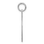 Sterling Silver Rhodium-plated Siberian Husky Disc Charm - Image 2