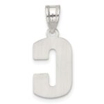 Sterling Silver Rhodium-plated Letter C Initial Pendant - Image 4
