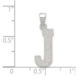 Sterling Silver Rhodium-plated Letter J Initial Pendant - Image 3