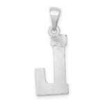 Sterling Silver Rhodium-plated Letter L Initial Pendant - Image 4