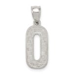 Sterling Silver Rhodium-plated Letter O Initial Pendant