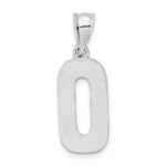 Sterling Silver Rhodium-plated Letter O Initial Pendant - Image 4