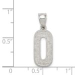 Sterling Silver Rhodium-plated Letter O Initial Pendant - Image 3
