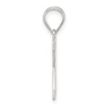 Sterling Silver Rhodium-plated Letter X Initial Pendant - Image 2