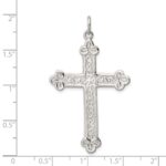 Sterling Silver Budded Cross Pendant - Image 3