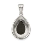 Sterling Silver Rhodium-plated Onyx Pendant - Image 3