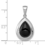 Sterling Silver Rhodium-plated Onyx Pendant - Image 4