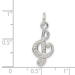 Sterling Silver Treble Clef Charm - Image 4