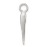 Sterling Silver Satin Italian Horn Charm - Image 2