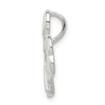 Sterling Silver Polished Diamond-cut Shamrock Chain Slide - Image 2