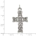 Sterling Silver Antiqued Celtic Cross Pendant - Image 3