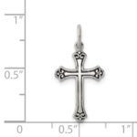 Sterling Silver Antiqued Cross Charm - Image 3
