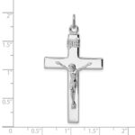 Sterling Silver Platinum-plated Crucifix Pendant - Image 4