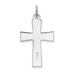 Sterling Silver Platinum-plated Gold-tone INRI Crucifix Charm - Image 4