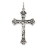 Sterling Silver Antiqued INRI Crucifix Pendant
