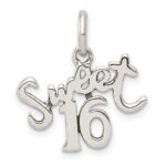 Sterling Silver Sweet 16 Charm