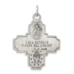 Sterling Silver Antiqued 4-way Medal - Image 4