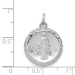 Sterling Silver Platinum-plated Miraculous Medal - Image 4