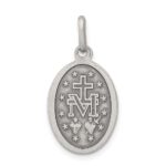 Sterling Silver Antiqued Miraculous Medal - Image 4