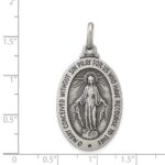 Sterling Silver Antiqued Miraculous Medal - Image 5