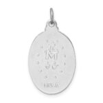 Sterling Silver Platinum-plated Miraculous Medal - Image 4