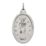 Sterling Silver Antiqued Miraculous Medal - Image 4