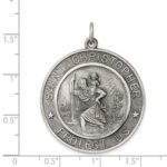 Sterling Silver Antiqued St. Christopher Medal - Image 4