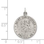 Sterling Silver Antiqued St. Christopher Basketball Medal - Image 4