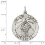 Sterling Silver Antiqued St. Jude Thaddeus Medal - Image 3