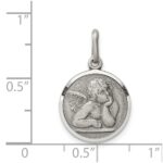 Sterling Silver Antiqued Raphael Angel Charm - Image 3