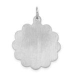 Sterling Silver Rhodium-plated My Confirmation Disc Charm - Image 4