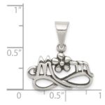 Sterling Silver Antiqued Mom Charm - Image 3