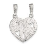 Sterling Silver Best Friends Break apart Heart - Image 4