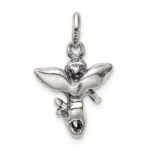 Sterling Silver Antiqued Angel Charm - Image 4