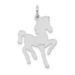 Sterling Silver Rhodium-plated Horse Disc - Image 3